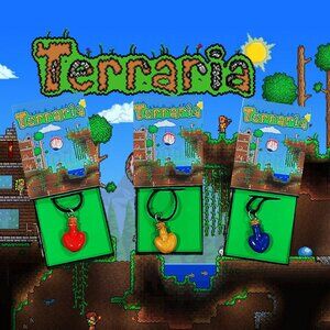 Terraria Game Necklaces - Heart Crystals